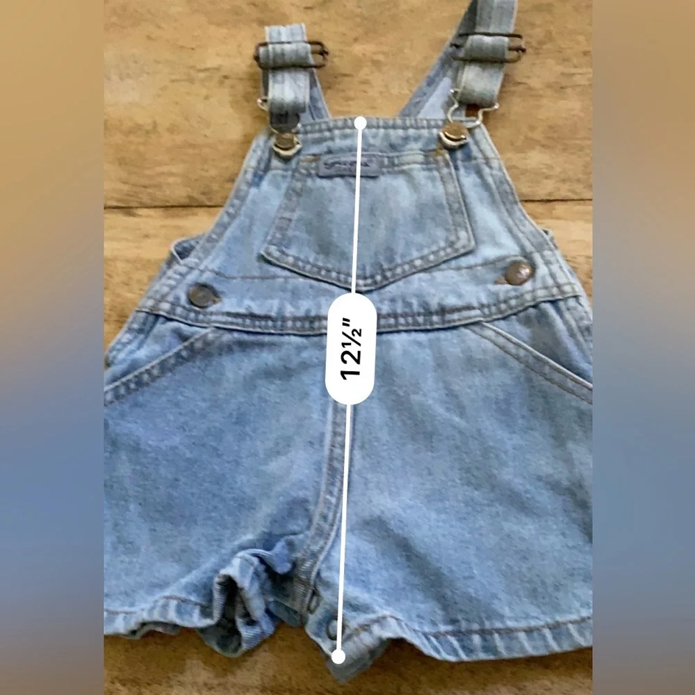 Vintage Baby Guess‎ Size 9 Months Cotton Denim Shortalls
